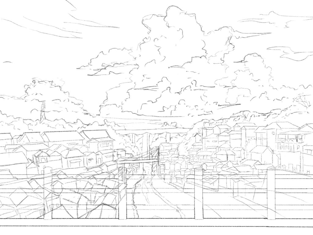 sketsa dalam menggambar